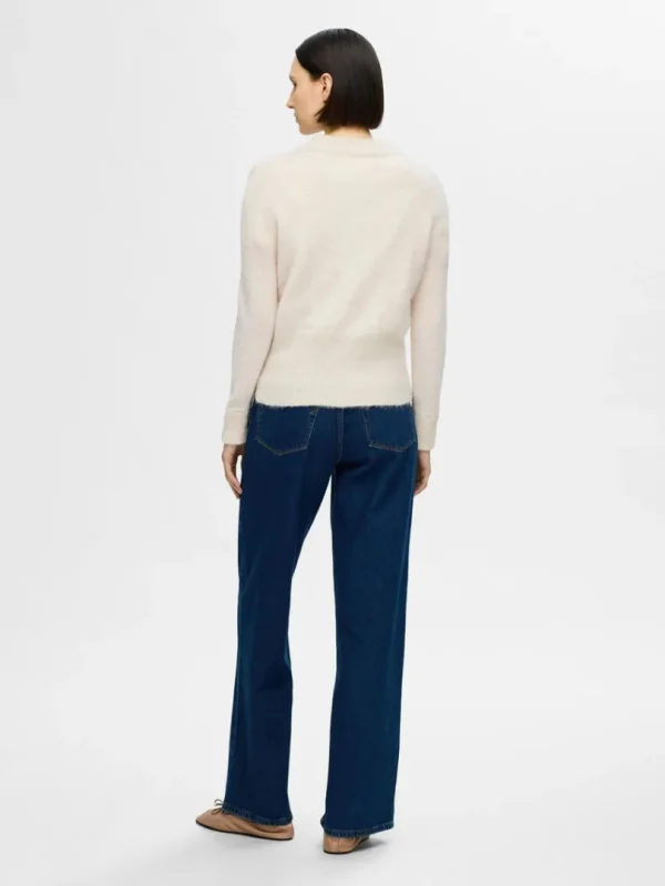 Strik>SELECTED STRIKKET CARDIGAN Beige