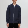 Strik>SELECTED STRIKKET CARDIGAN MED LYNLÅS Blue
