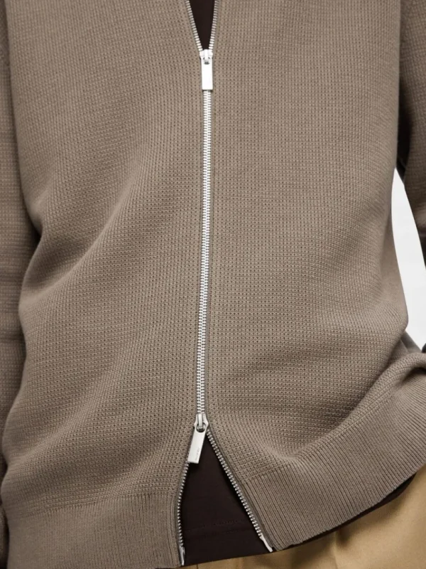 Strik>SELECTED STRIKKET CARDIGAN MED LYNLÅS Brown