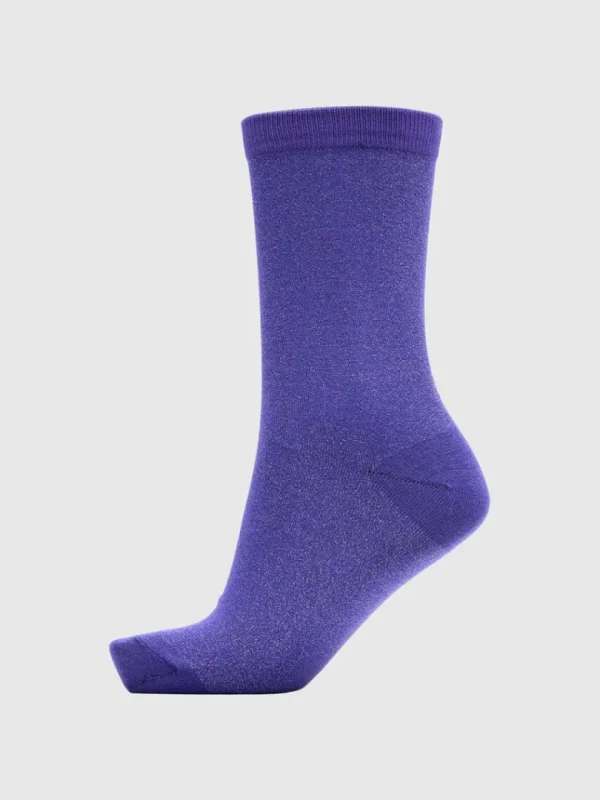 Accessories>SELECTED STRIKKET GLIMMER STRØMPER Purple