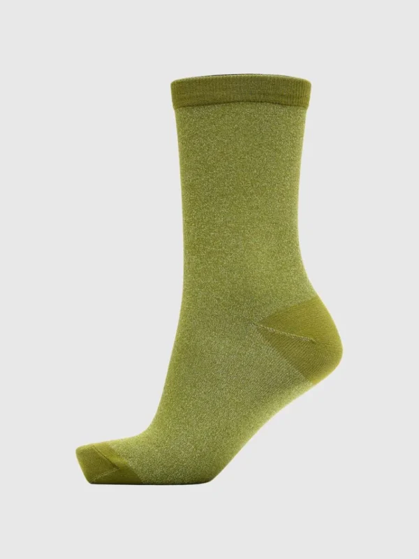 Accessories>SELECTED STRIKKET GLIMMER STRØMPER Green