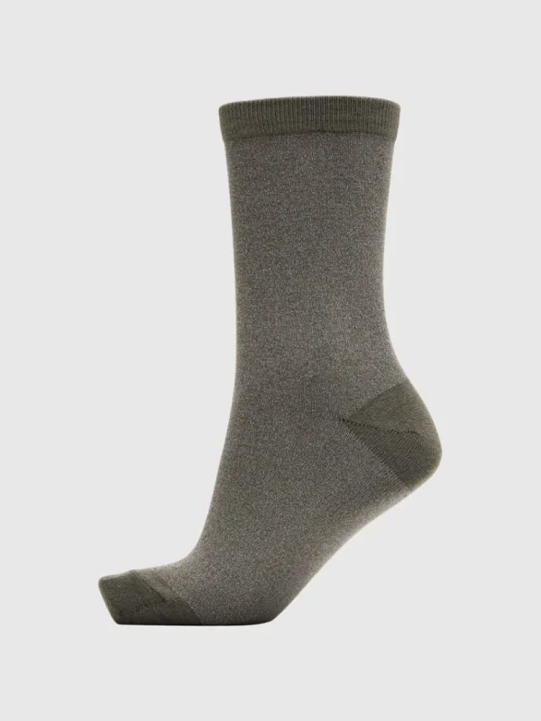 Accessories>SELECTED STRIKKET GLIMMER STRØMPER Green
