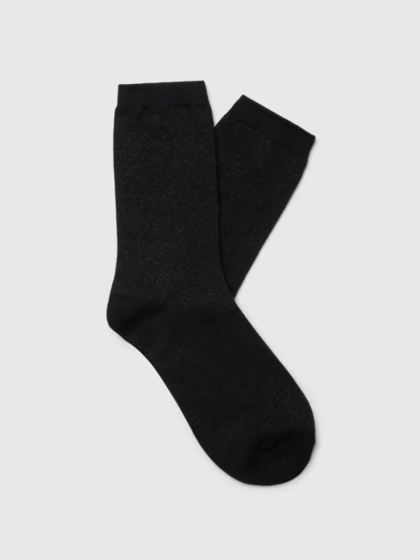 Accessories>SELECTED STRIKKET GLIMMER STRØMPER Black