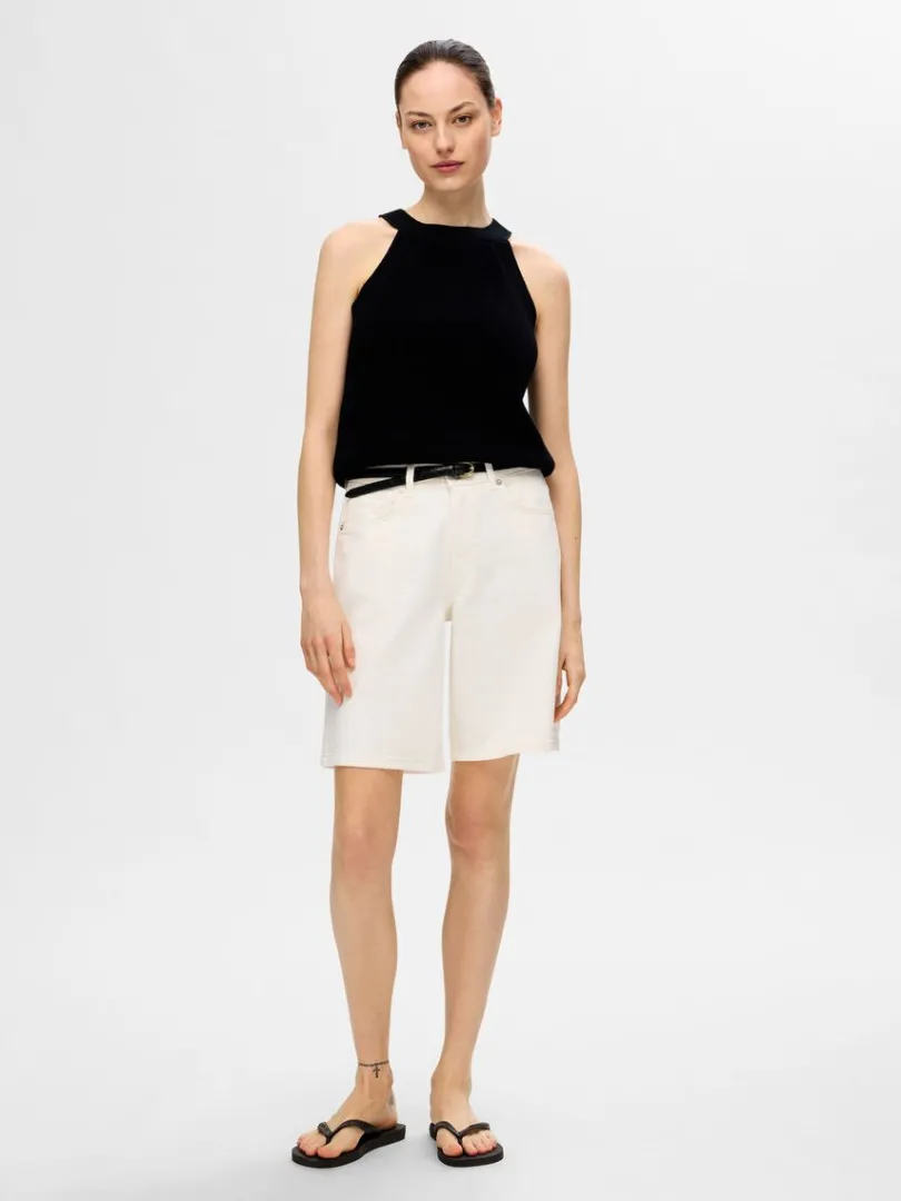 strikket_halterneck_top_1.webp Toppe Og Bluser | Strik>SELECTED STRIKKET HALTERNECK TOP Black