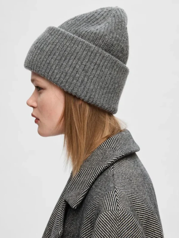 Accessories>SELECTED STRIKKET HUE Grey