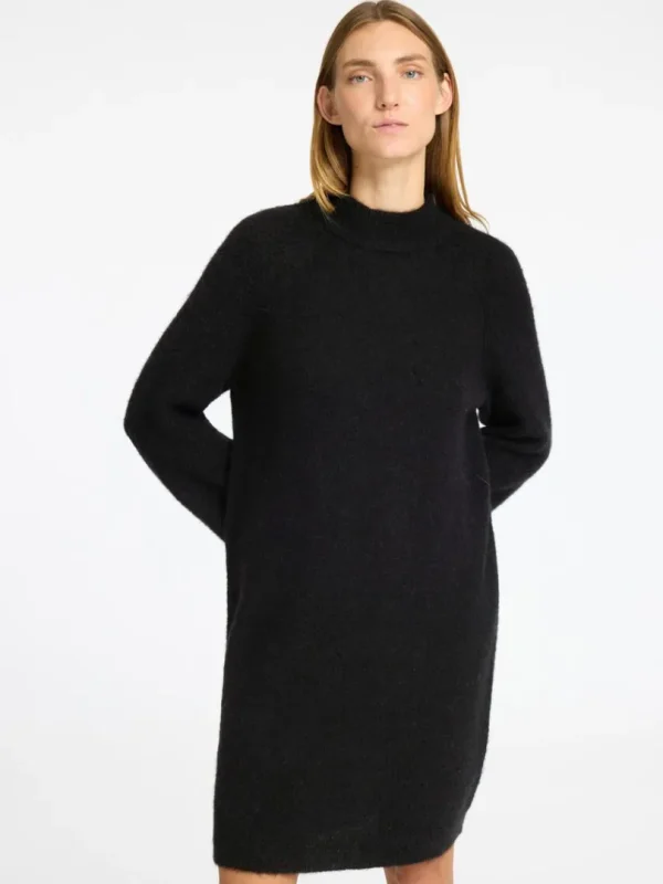 Kjoler | Strik>SELECTED STRIKKET KORT KJOLE Black
