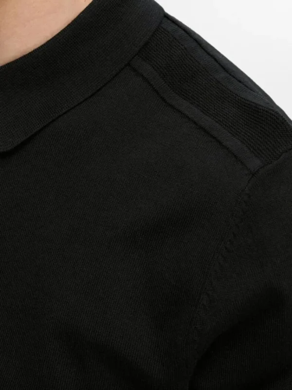 Strik>SELECTED STRIKKET LANGÆRMET POLO Black