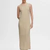 Kjoler | Strik>SELECTED STRIKKET MAXIKJOLE Beige
