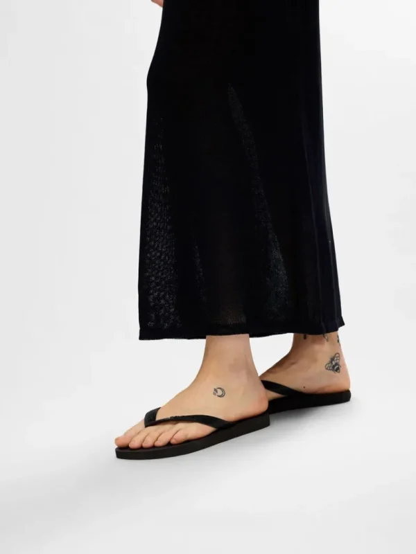 Kjoler | Strik>SELECTED STRIKKET MAXIKJOLE Black
