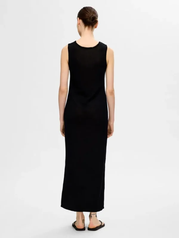 Kjoler | Strik>SELECTED STRIKKET MAXIKJOLE Black