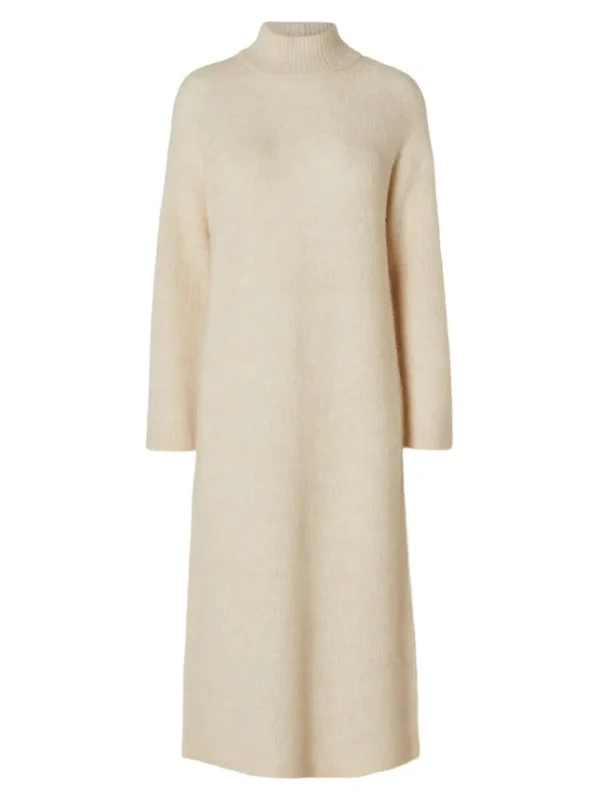 Kjoler | Strik>SELECTED STRIKKET MAXIKJOLE Beige