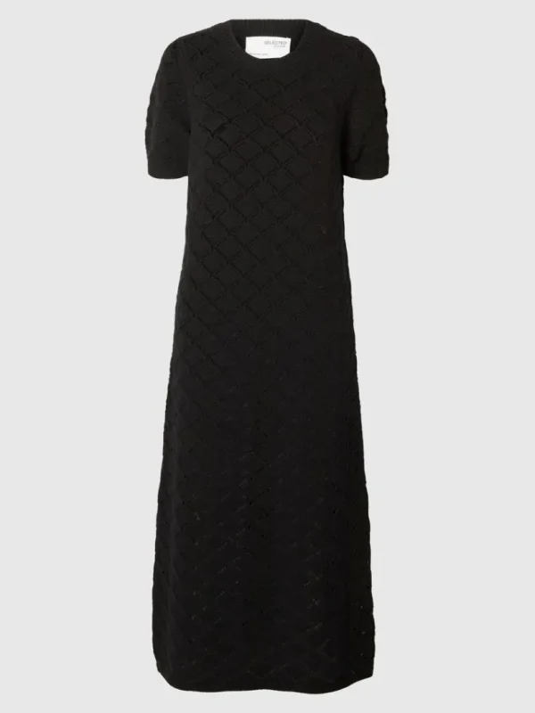 Kjoler | Strik>SELECTED STRIKKET MAXIKJOLE Black