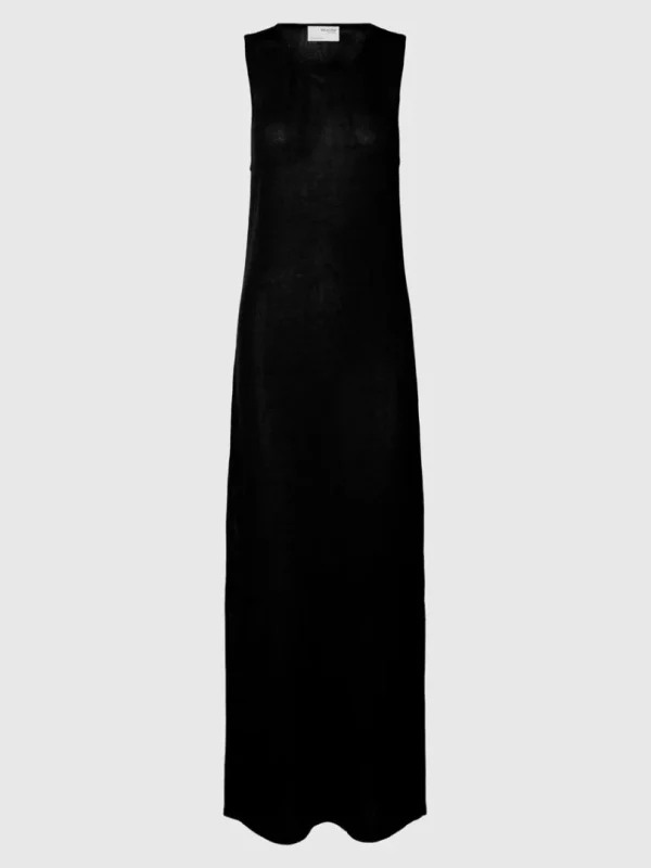 Kjoler | Strik>SELECTED STRIKKET MAXIKJOLE Black