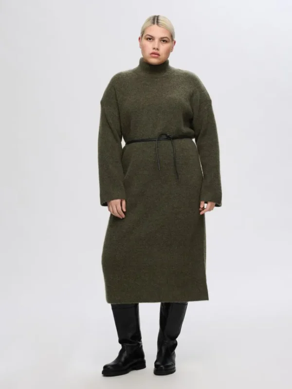 Kjoler | Strik>SELECTED STRIKKET MAXIKJOLE Green