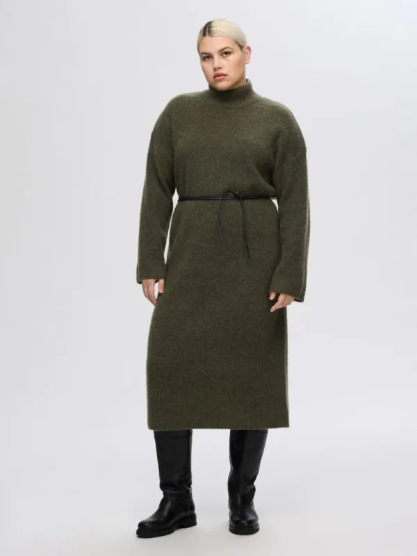 Kjoler | Strik>SELECTED STRIKKET MAXIKJOLE Green