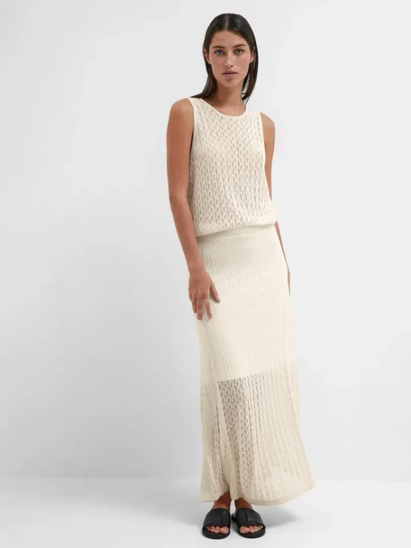Nederdele>SELECTED STRIKKET MAXINEDERDEL Beige