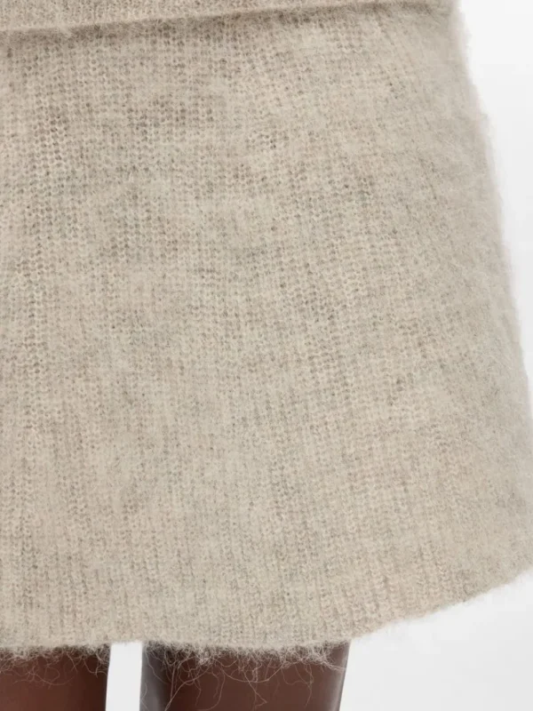 Nederdele>SELECTED STRIKKET MININEDERDEL Beige