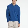 Poloer>SELECTED STRIKKET POLO Blue