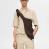 Poloer | Strik>SELECTED STRIKKET POLO Beige