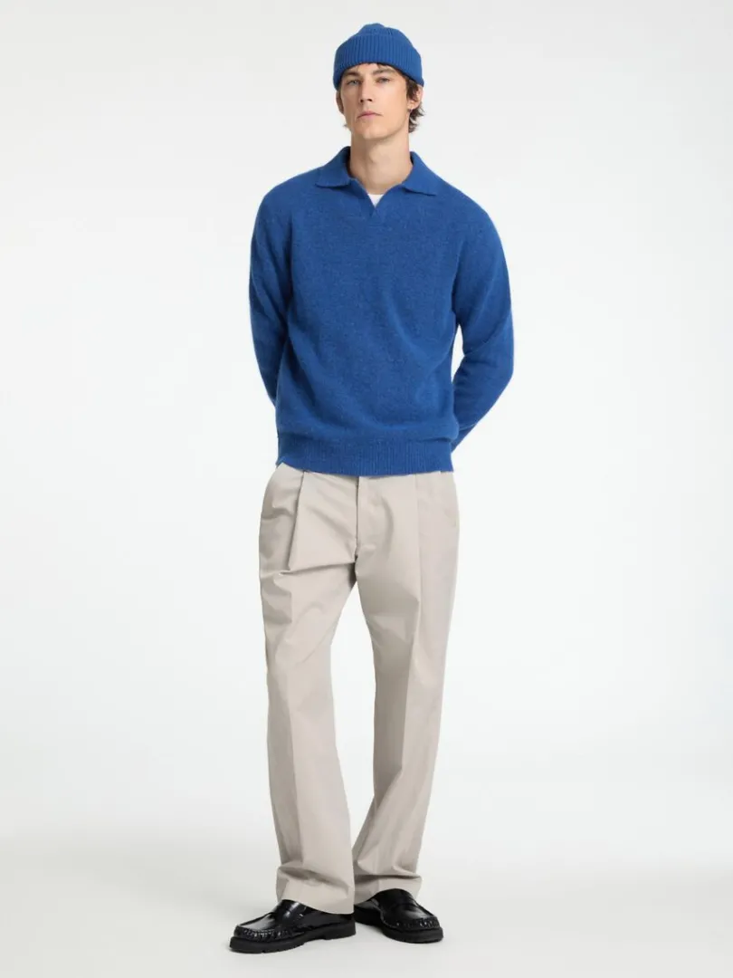 strikket_polo_1-3.webp Poloer>SELECTED STRIKKET POLO Blue