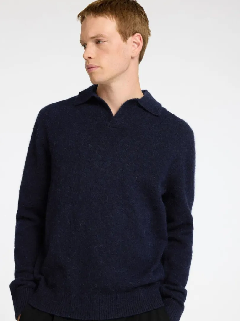 strikket_polo_2-2.webp Poloer>SELECTED STRIKKET POLO Blue