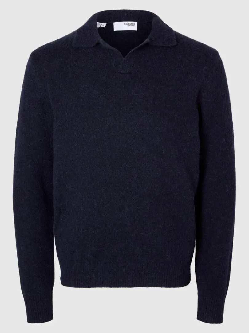 strikket_polo_3-2.webp Poloer>SELECTED STRIKKET POLO Blue