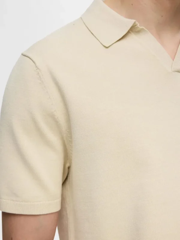 Poloer | Strik>SELECTED STRIKKET POLO Beige