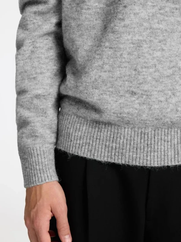 Poloer>SELECTED STRIKKET POLO Grey