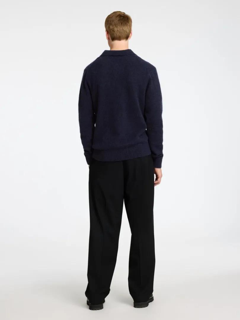 strikket_polo_5-2.webp Poloer>SELECTED STRIKKET POLO Blue