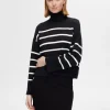Strik>SELECTED STRIKKET RULLEKRAVE Black