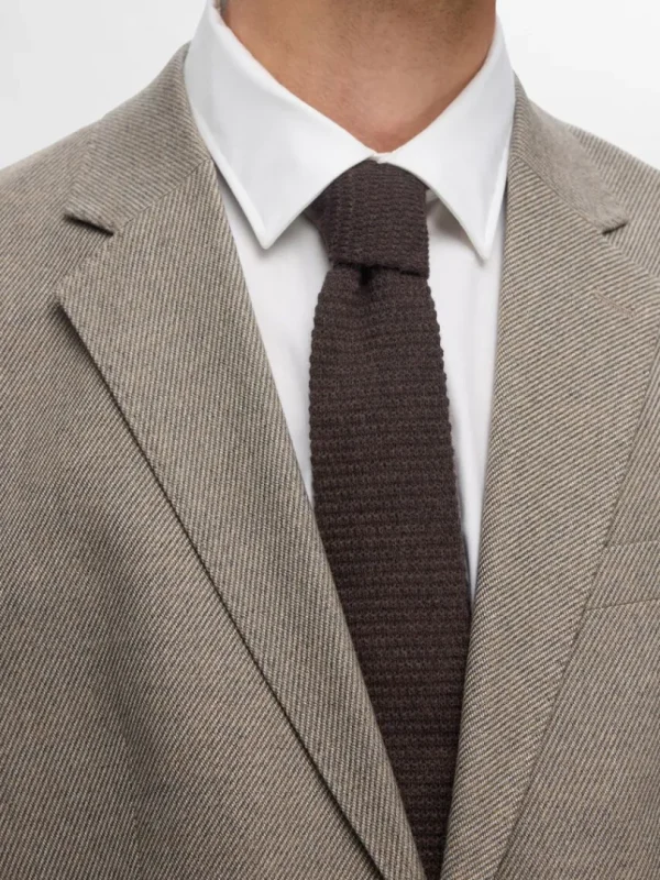 Accessories | Jakkesæt & Blazers>SELECTED STRIKKET SLIPS Brown