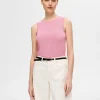 Toppe Og Bluser | Strik>SELECTED STRIKKET TANKTOP Pink