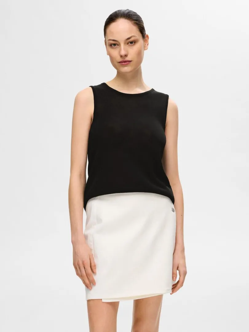 strikket_tanktop_0-3.webp Toppe Og Bluser | Strik>SELECTED STRIKKET TANKTOP Black