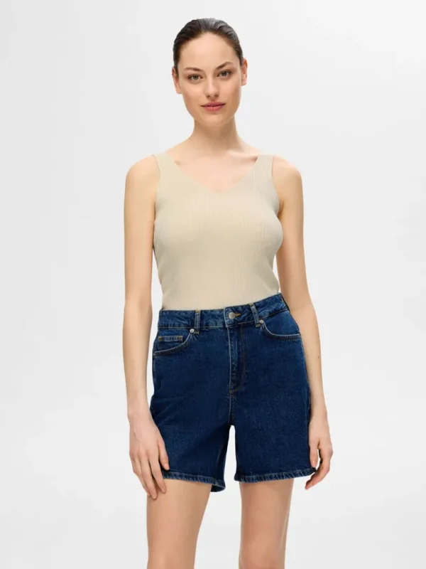 Toppe Og Bluser | Strik>SELECTED STRIKKET TANKTOP Beige