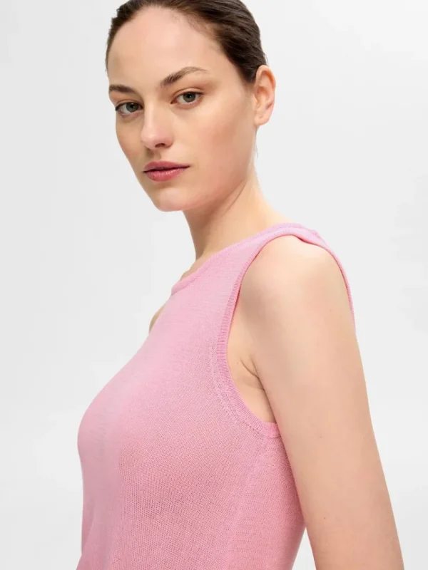 Toppe Og Bluser | Strik>SELECTED STRIKKET TANKTOP Pink