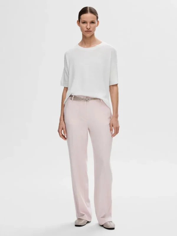 Strik>SELECTED STRIKKET T-SHIRT White