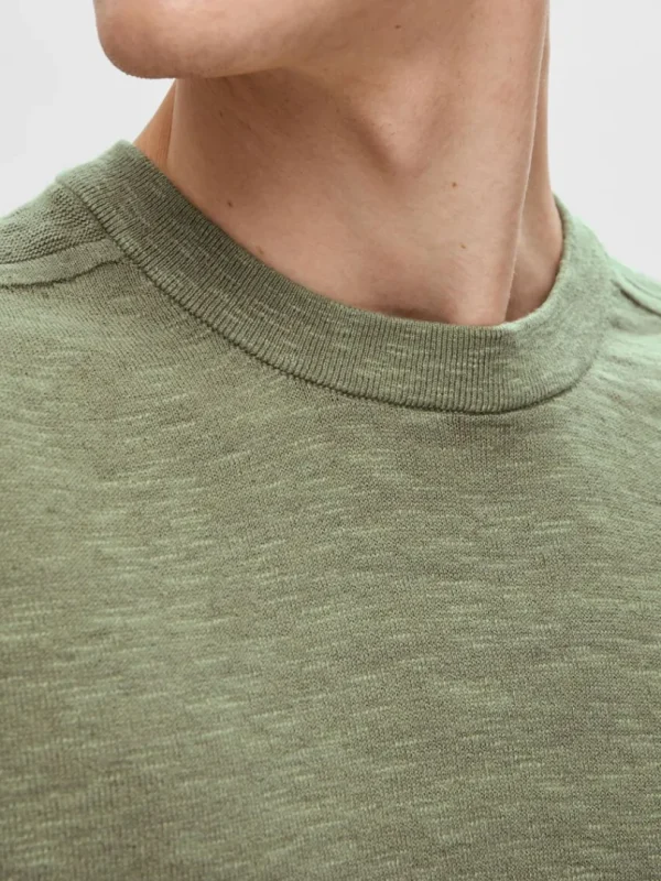 T-shirts | Strik>SELECTED STRIKKET T-SHIRT Green