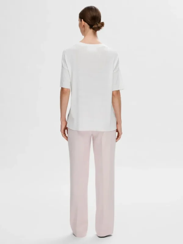 Strik>SELECTED STRIKKET T-SHIRT White