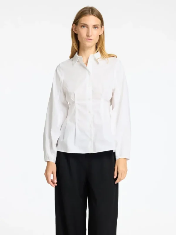 Skjorter>SELECTED STRUKTURERET SKJORTE White