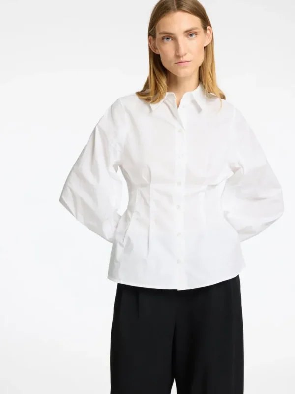 Skjorter>SELECTED STRUKTURERET SKJORTE White