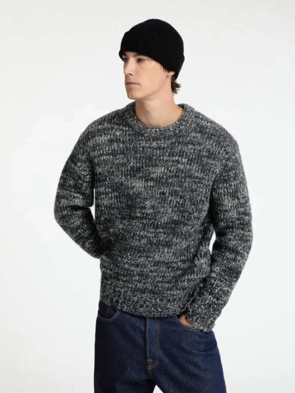 Strik>SELECTED STRUKTURERET STRIKTRØJE Grey