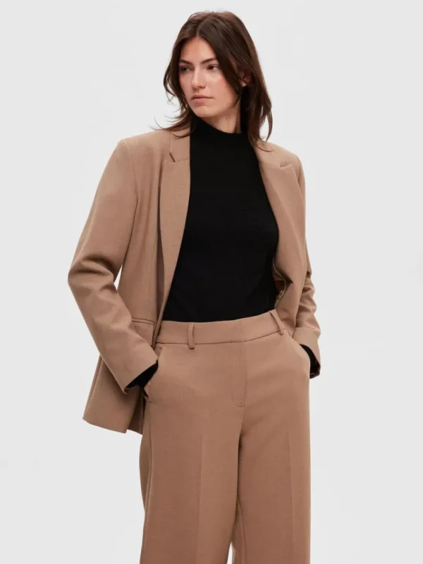 Toppe Og Bluser | Strik>SELECTED TEKSTURERET HØJ HALS STRIKKET TOP Black