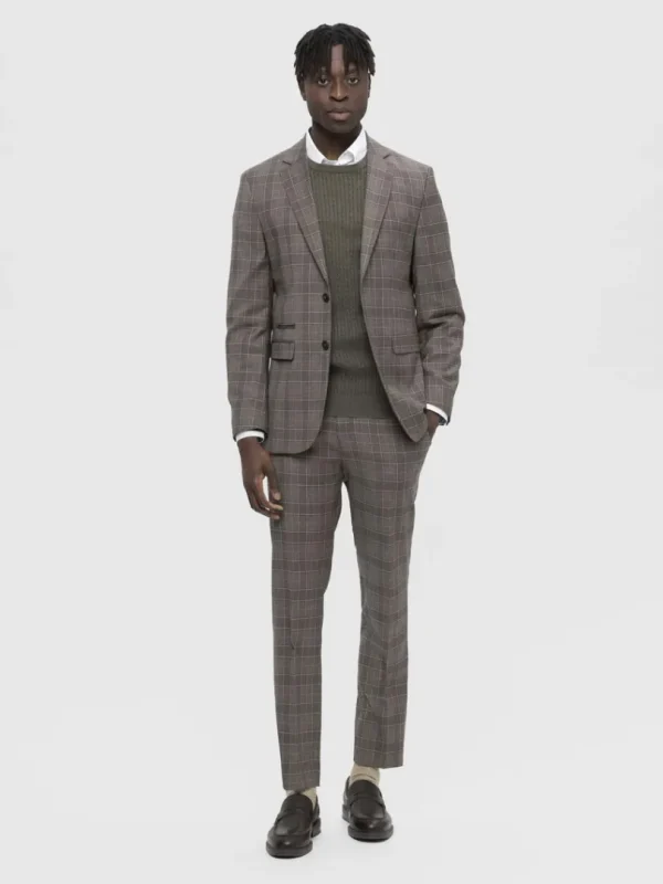 Jakkesæt & Blazers>SELECTED TERNET ENKELTRADET BLAZER Brown