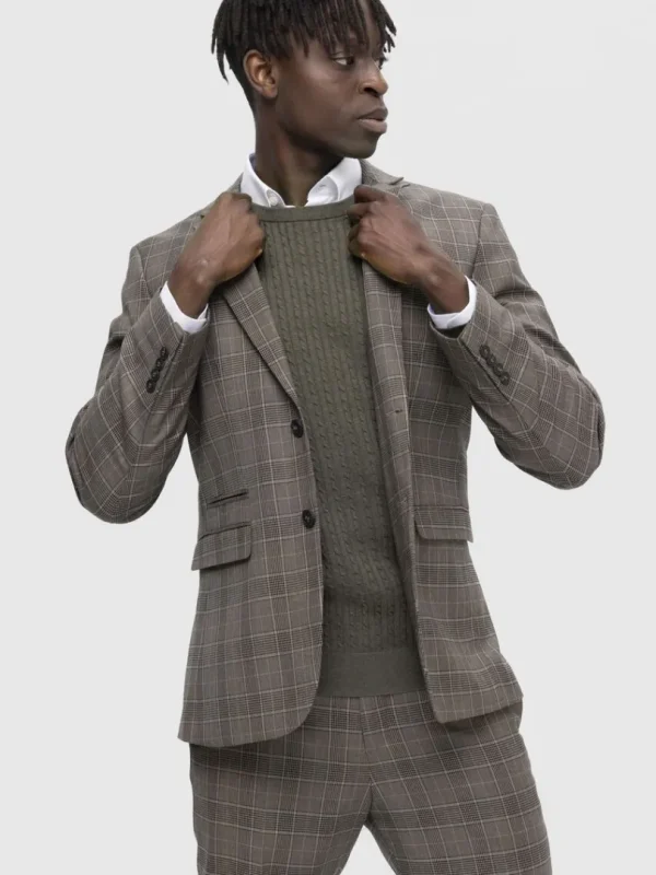 Jakkesæt & Blazers>SELECTED TERNET ENKELTRADET BLAZER Brown