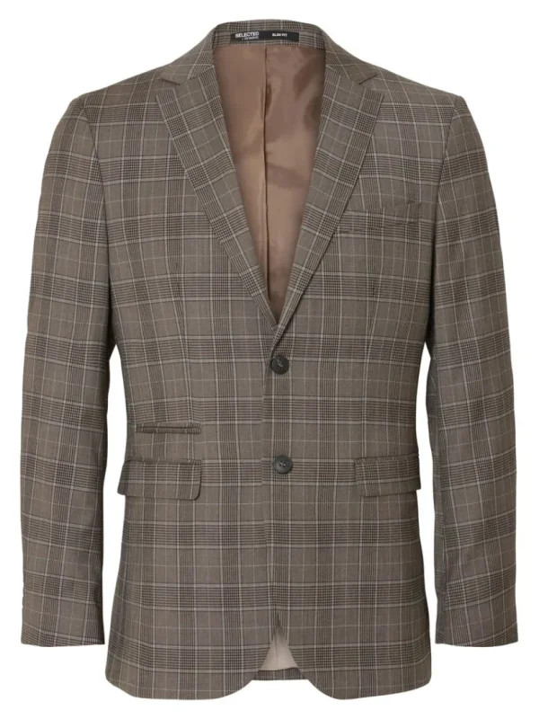 Jakkesæt & Blazers>SELECTED TERNET ENKELTRADET BLAZER Brown