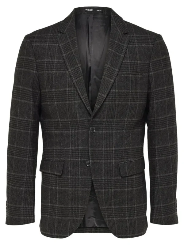 Jakkesæt & Blazers>SELECTED TERNET ENKELTRADET BLAZER Grey