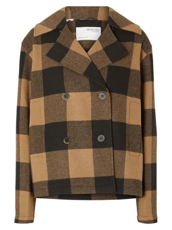 Overtøj>SELECTED TERNET FRAKKE Brown