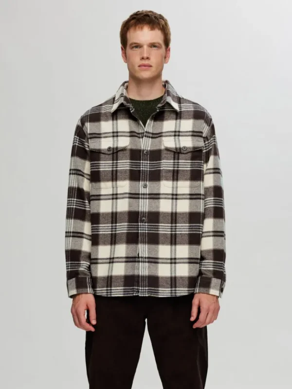 Overtøj | Skjorter>SELECTED TERNET OVERSHIRT Beige