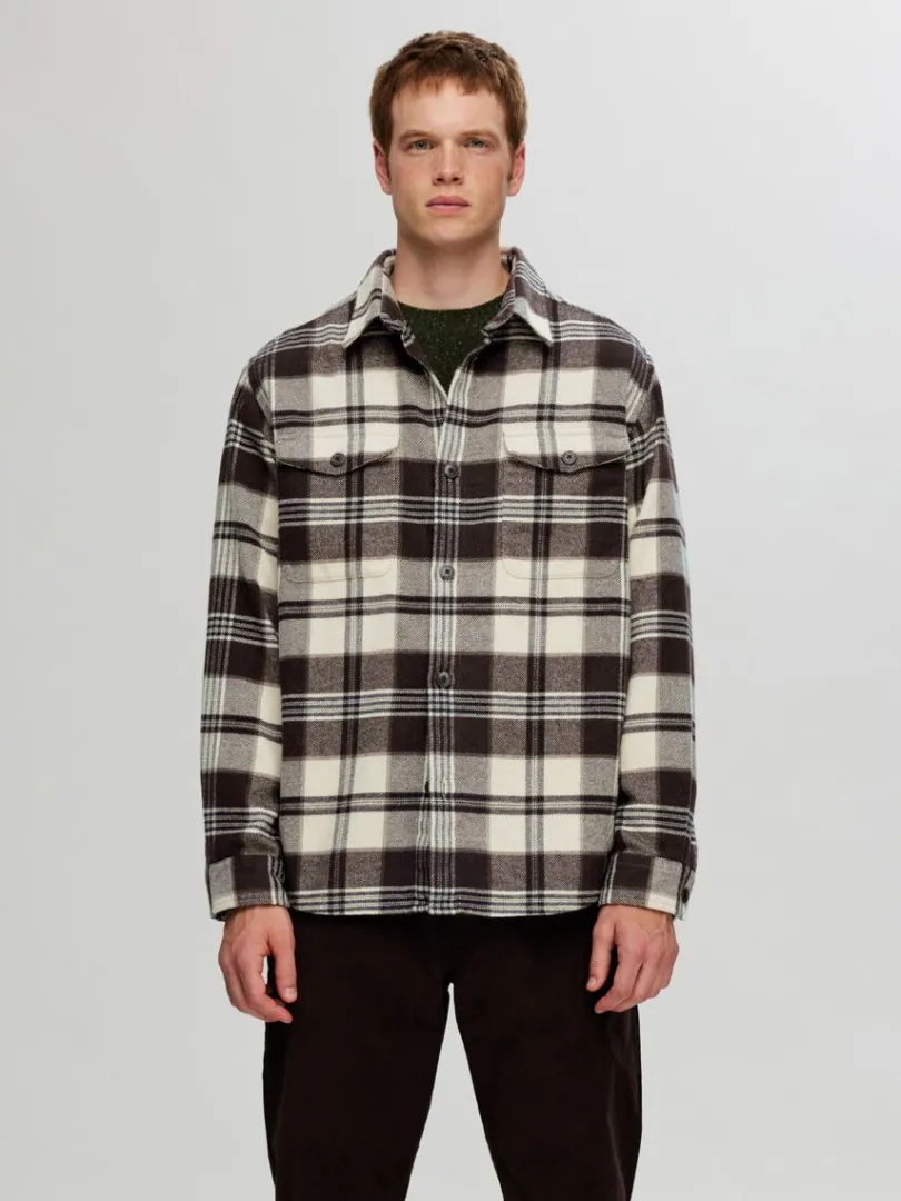 ternet_overshirt_0-1.webp Overtøj | Skjorter>SELECTED TERNET OVERSHIRT Beige