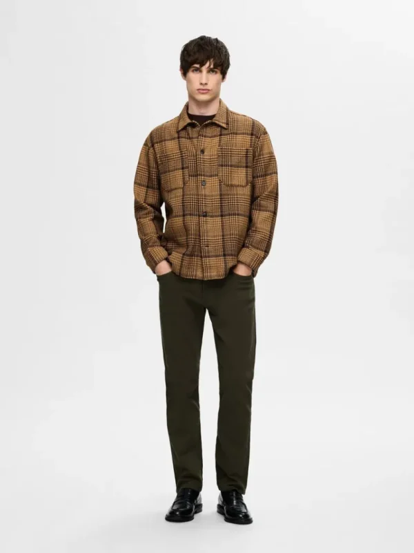 Overtøj | Skjorter>SELECTED TERNET OVERSHIRT Brown